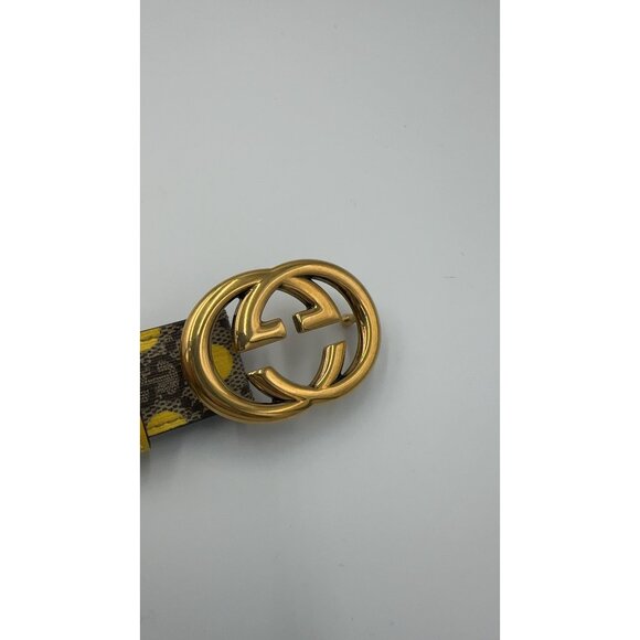 Gucci Women’s Interlocking G Polka Dot Belt Beige and Ebony Supreme Canvas Yello main image 7